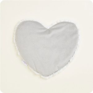 Marshmallow Gray Heart Heat Pad Warmies